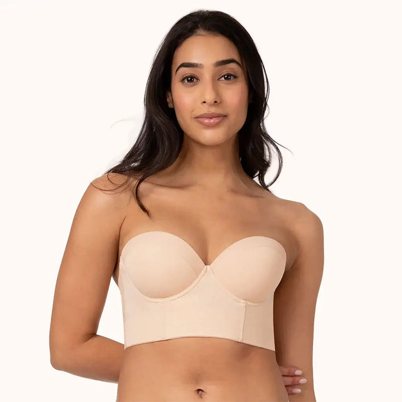 Soutien-gorge sans bretelles Ă  dos bas