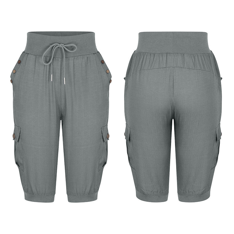 Pantalon Cargo Ă  Cordon de Serrage pour Femmes