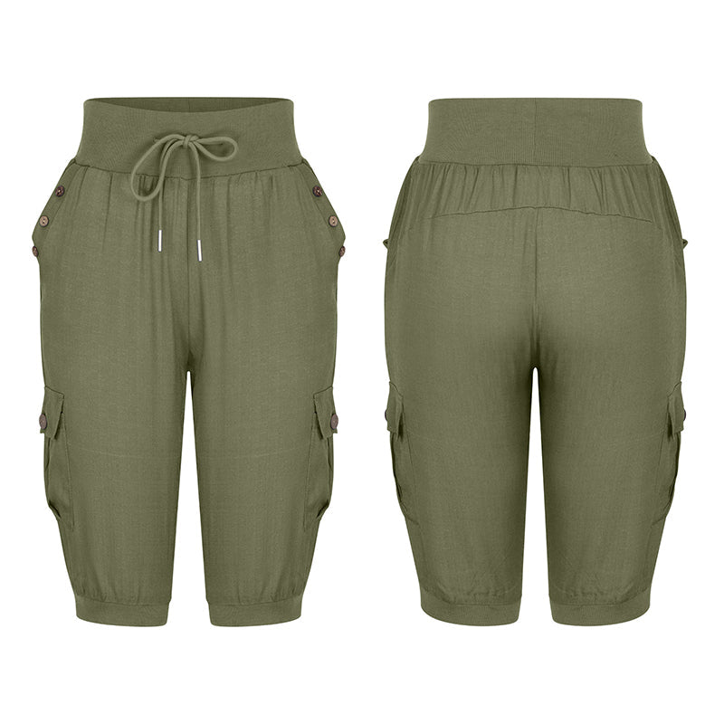 Pantalon Cargo Ă  Cordon de Serrage pour Femmes