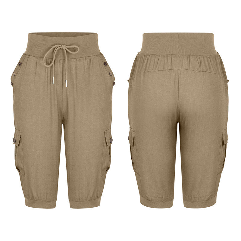 Pantalon Cargo Ă  Cordon de Serrage pour Femmes