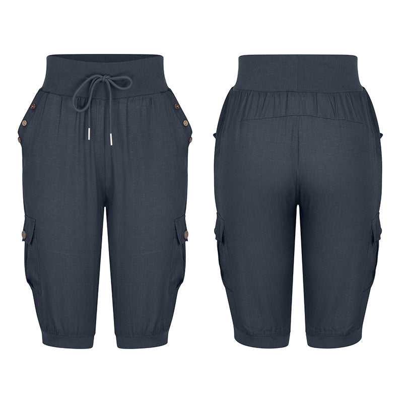 Pantalon Cargo Ă  Cordon de Serrage pour Femmes
