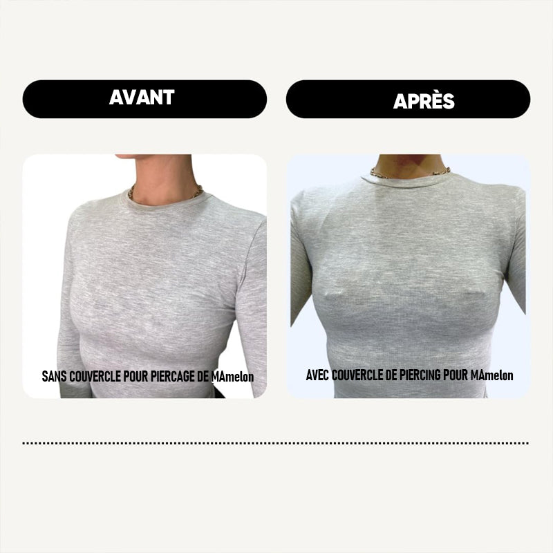 Patch de poitrine sans couture avec clous de mamelon