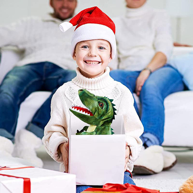 Pluche dinosaurushandpoppen