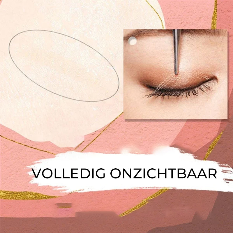 Kleefvrije onzichtbare dubbele ooglidsticker