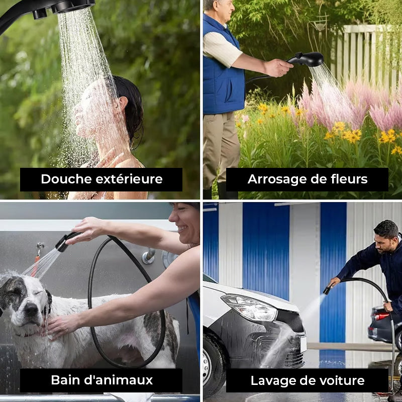 Pompe de douche portable rechargeable pour camping en plein air
