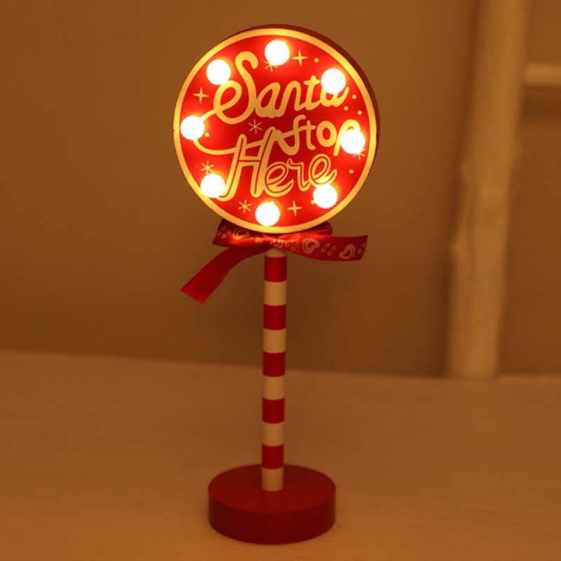 Panneau de signalisation de Noël Décoration Lumières