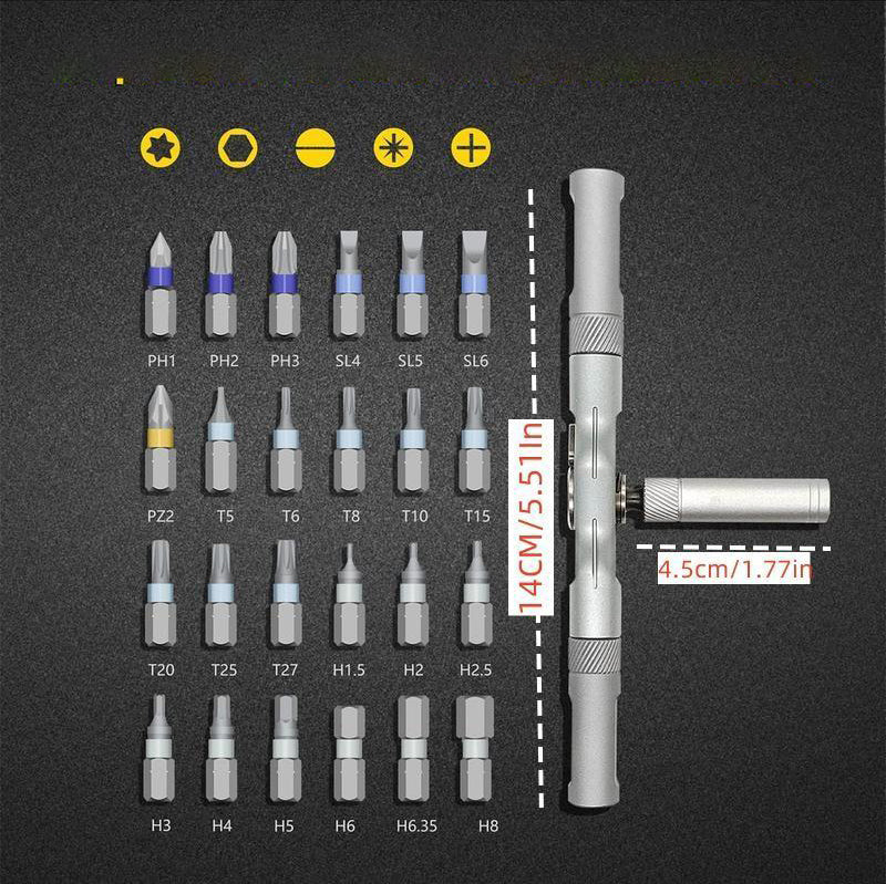 Ratelschroevendraaier set met 24 bits