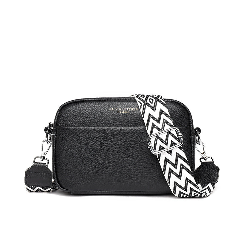 Petit sac carré en cuir de vachette couche supérieure