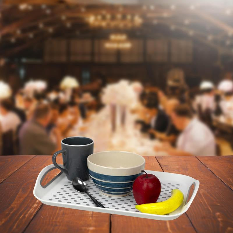 Plateau de service antidérapant à double poignée