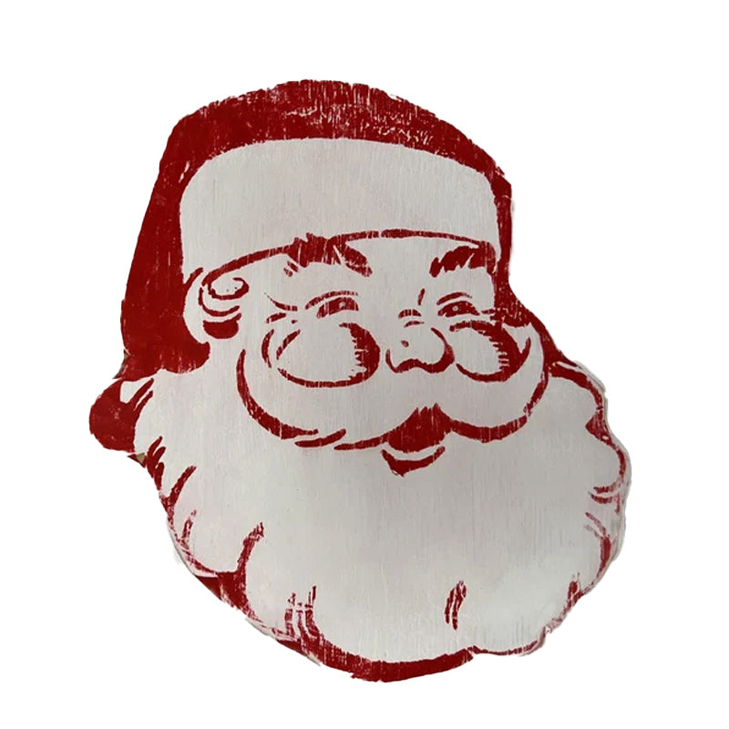 Panneau Jolly Santa Vintage en Bois