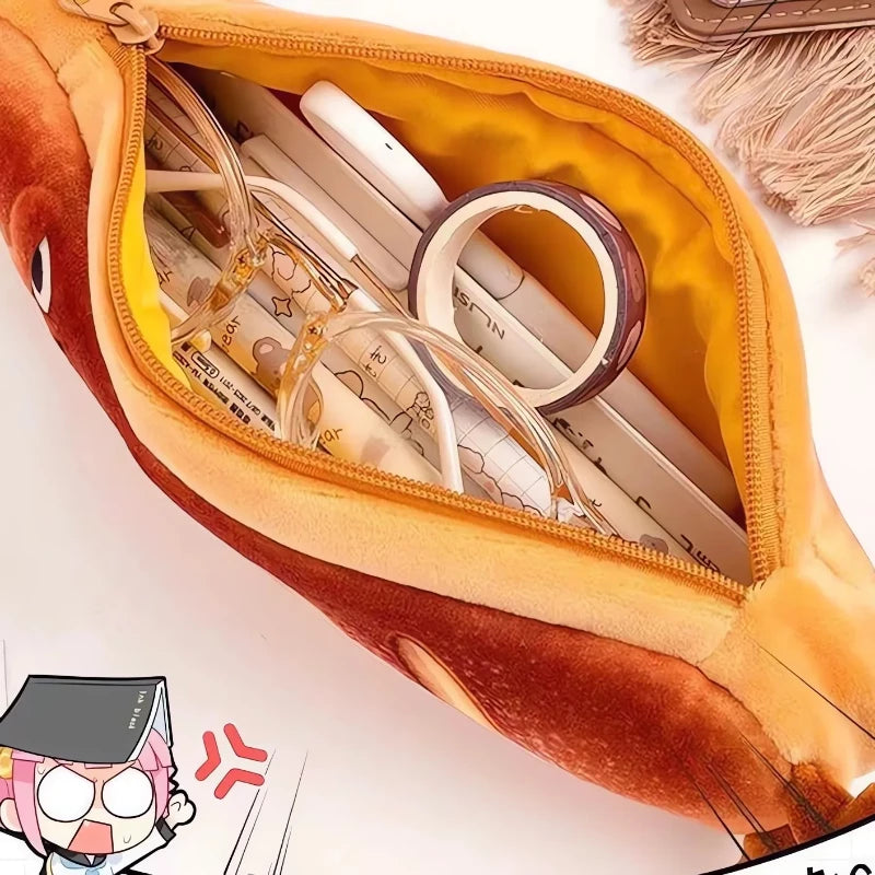 Pochette de stylo alimentaire gaufrée en 3D de grande capacité