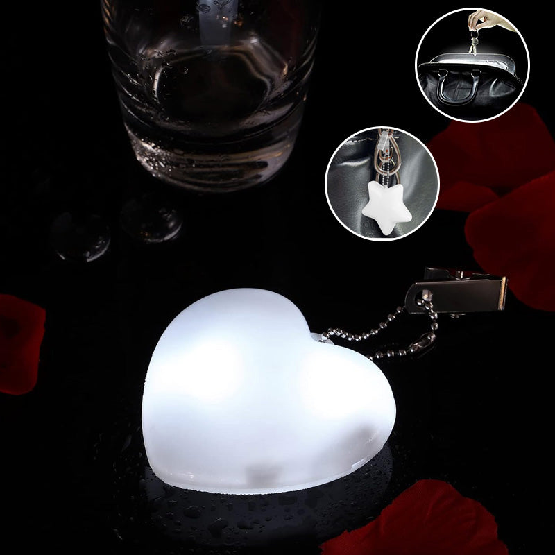 Porte-clés lumineux à LED en forme de cœur