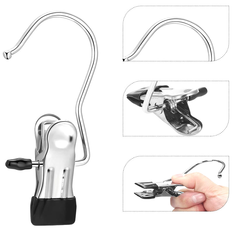 Ruimtebesparende Draagbare Reis Kleerhangers met Clips