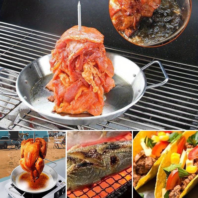 Poêle à griller verticale en acier inoxydable à visser