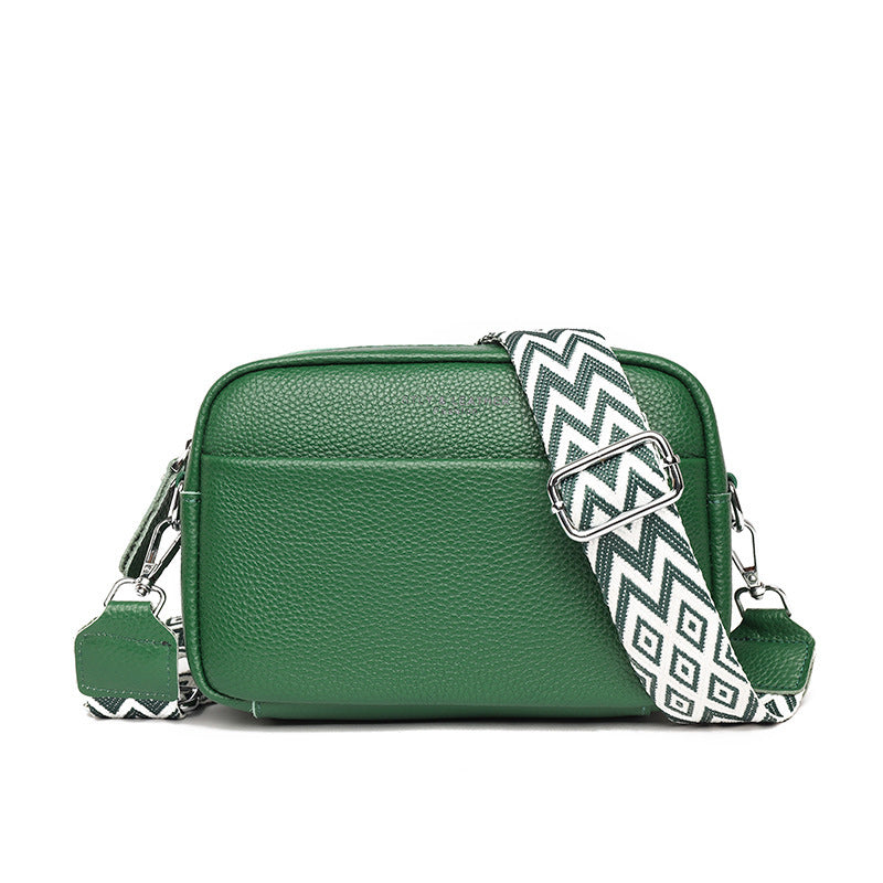 Petit sac carré en cuir de vachette couche supérieure