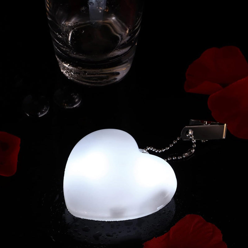 Porte-clés lumineux à LED en forme de cœur