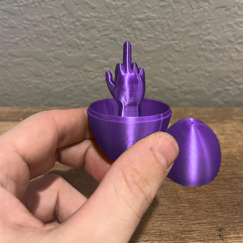 Paasei verrassing - Grappig 3D geprint middelvinger ei