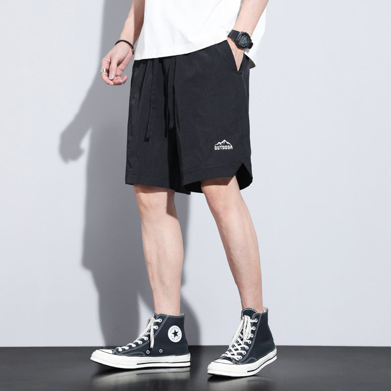 Pantalon court en soie glacée à séchage rapide