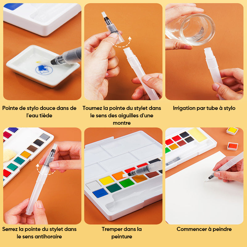 Pinceau pour stylo de retouche à remplir