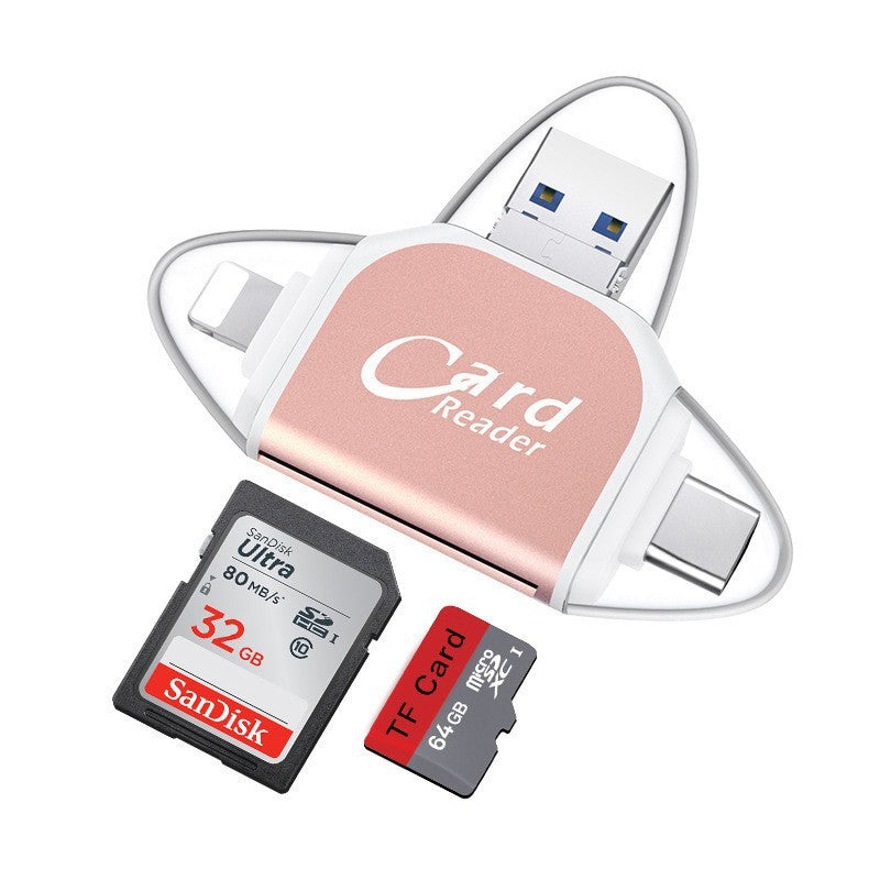 Multi-poort 4 in1 universele SD TF-kaartlezer