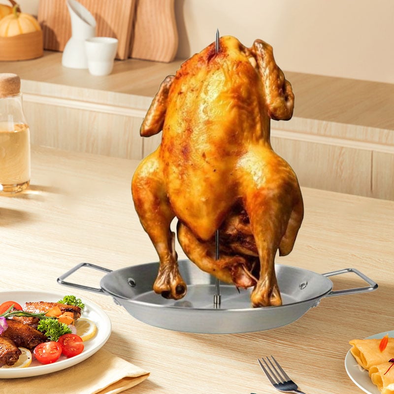 Poêle à griller verticale en acier inoxydable à visser