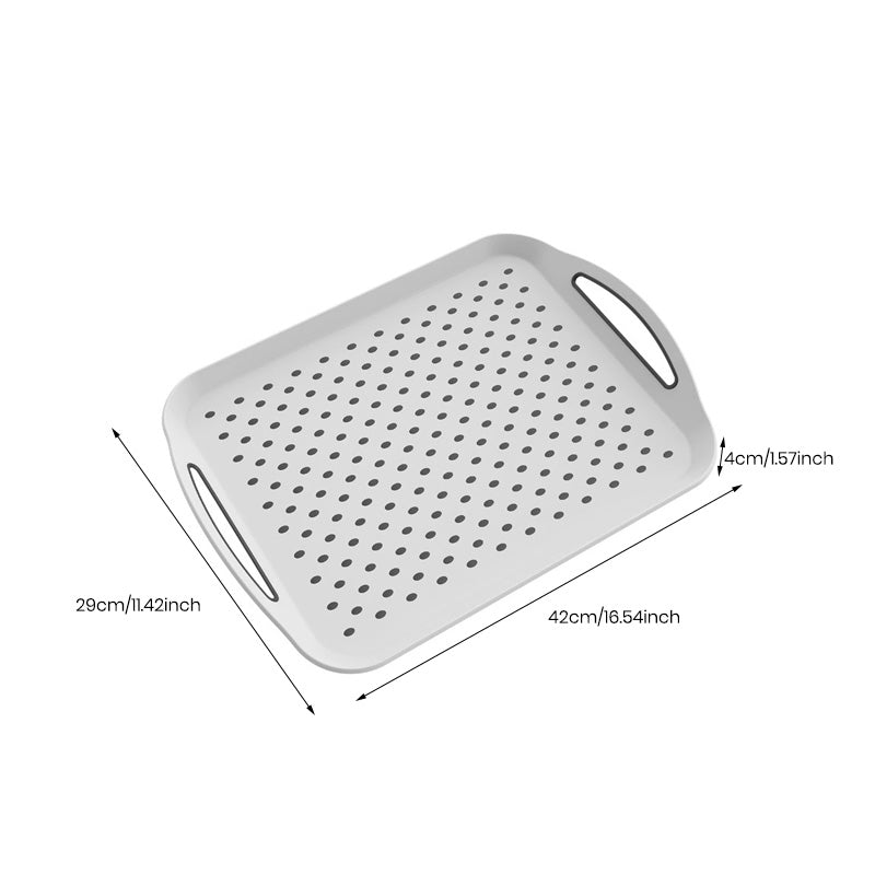 Plateau de service antidérapant à double poignée