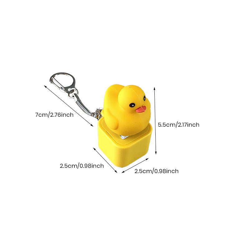 Porte-clés Canard Lumineux et Sonore (Rechargeable)
