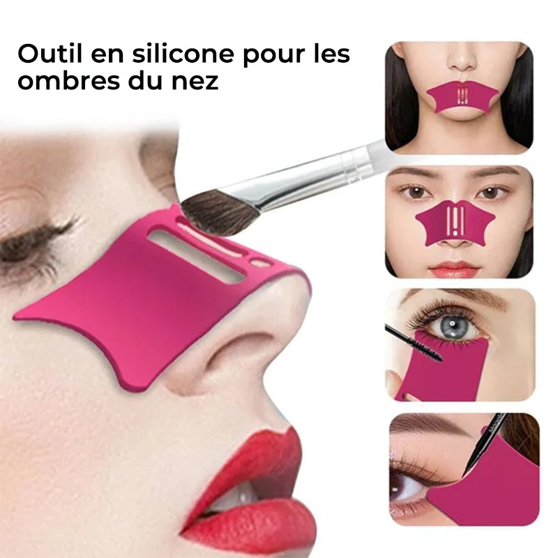 Outils d'ombre de nez en silicone