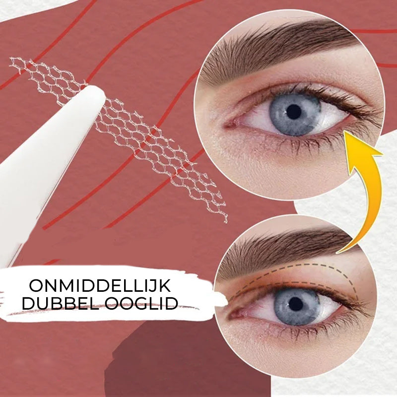 Kleefvrije onzichtbare dubbele ooglidsticker