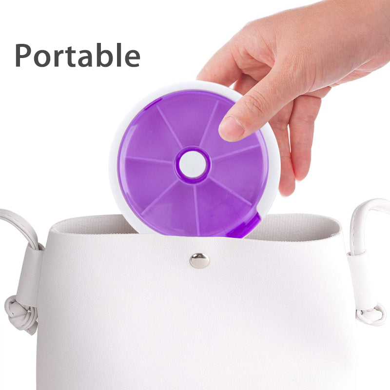 Pilulier Rond Portable Hebdomadaire