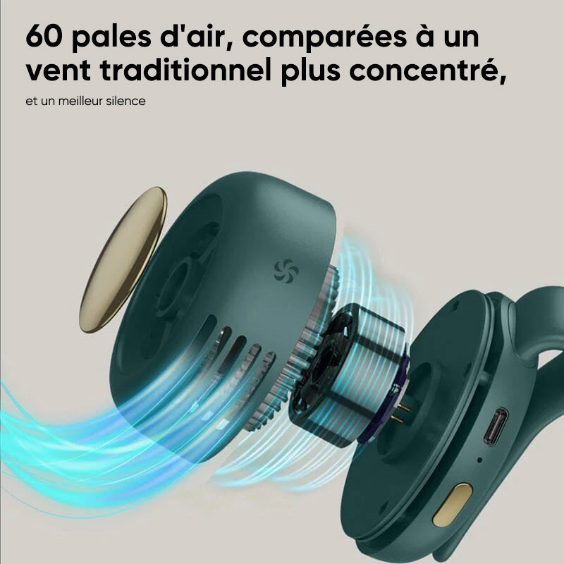 Petit éventail tour de cou à pince tourbillon