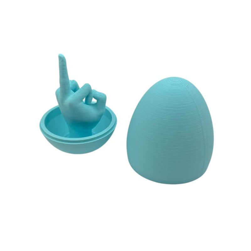 Paasei verrassing - Grappig 3D geprint middelvinger ei