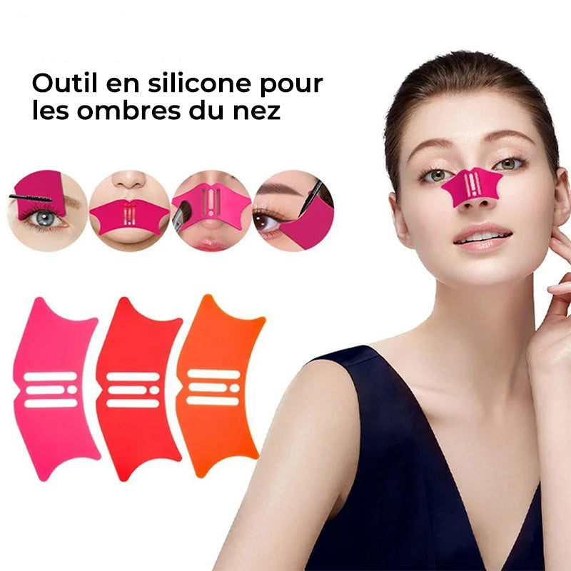 Outils d'ombre de nez en silicone