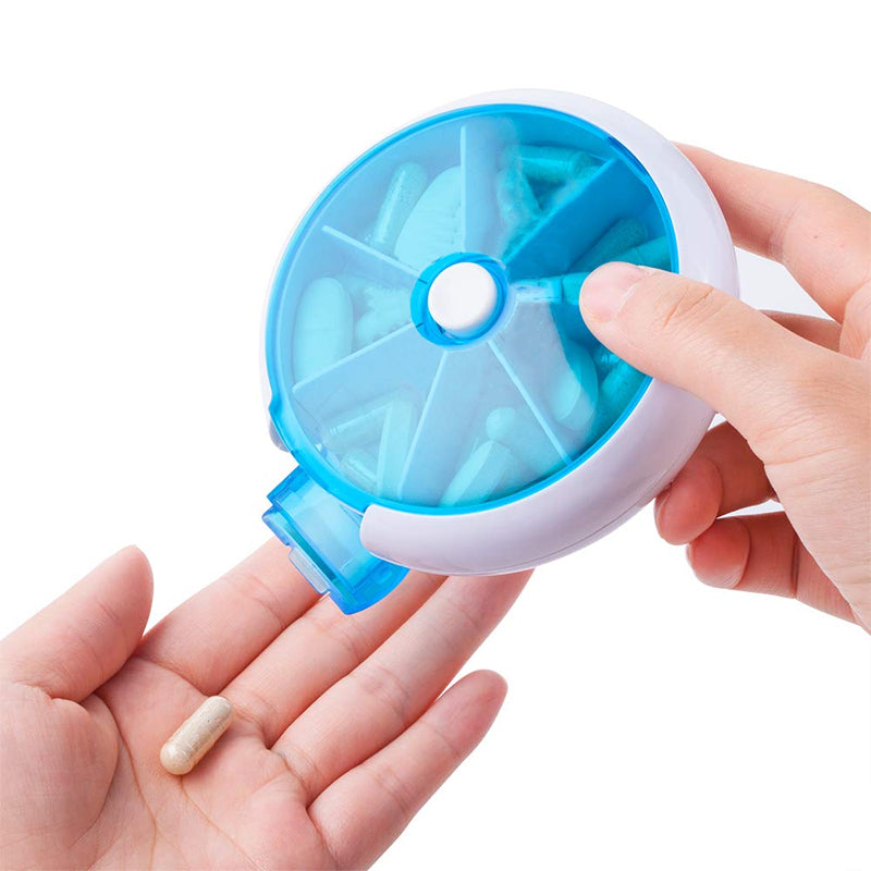 Pilulier Rond Portable Hebdomadaire