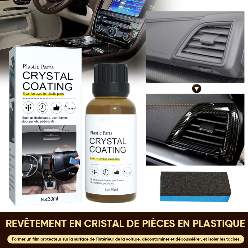 Revêtement en cristal de pièces en plastique