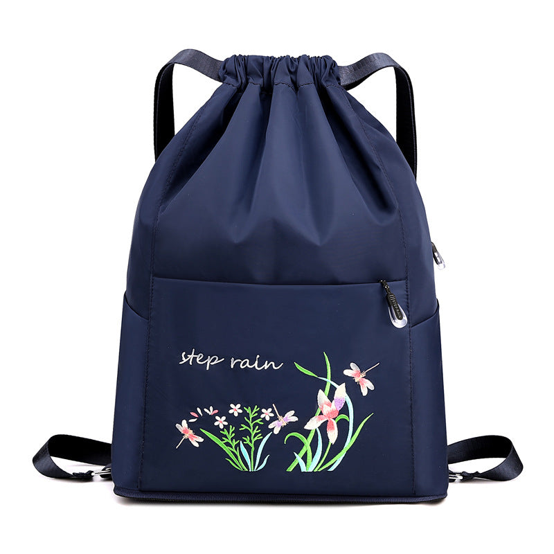 Sac à dos brodé avec cordon de serrage
