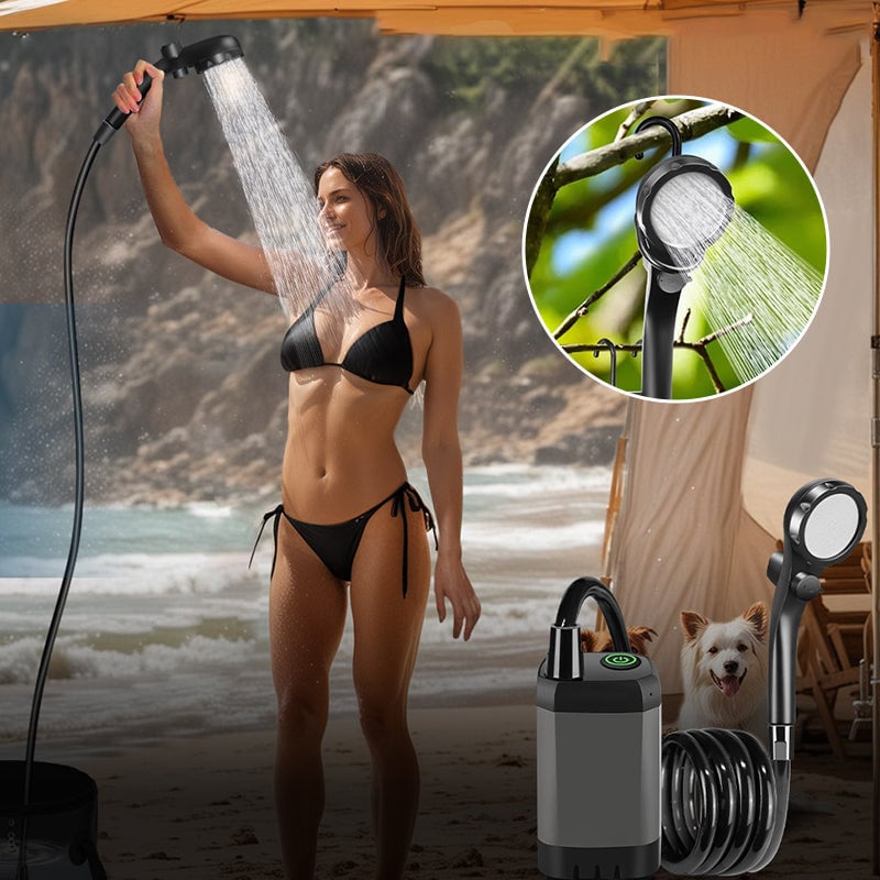 Pompe de douche portable rechargeable pour camping en plein air
