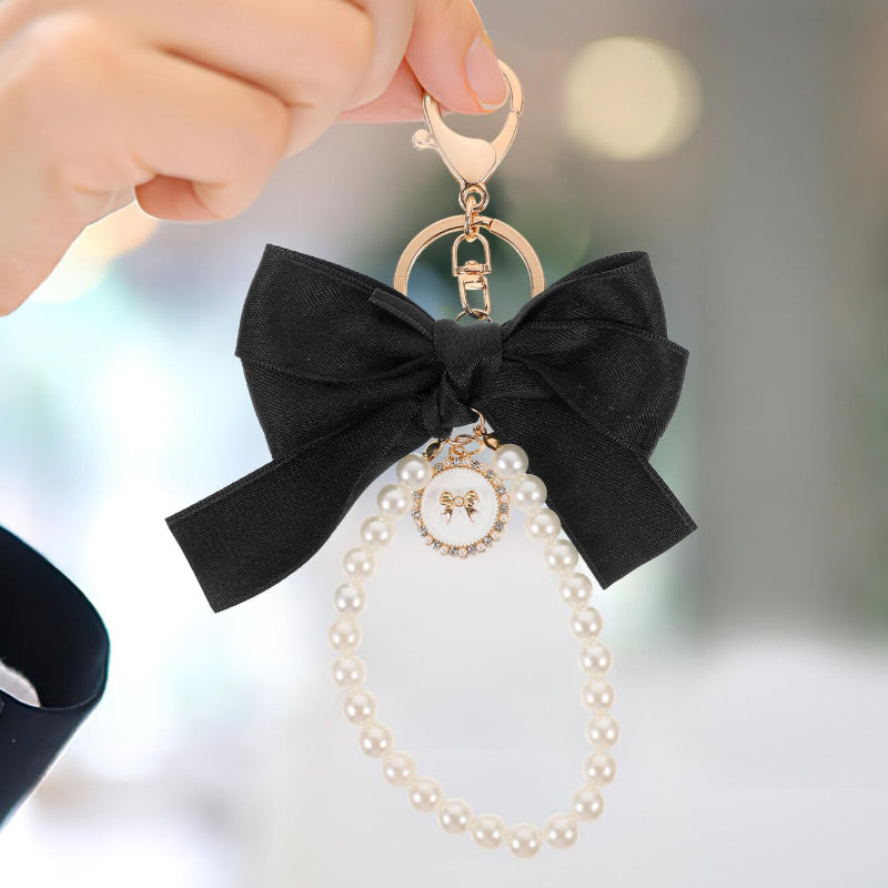 Porte-clés avec bracelet décoré de fausses perles