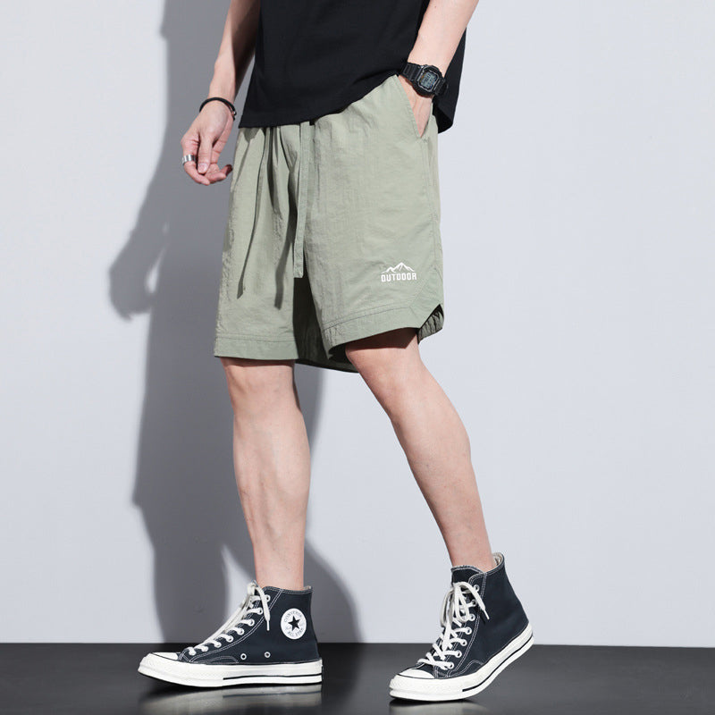 Pantalon court en soie glacée à séchage rapide