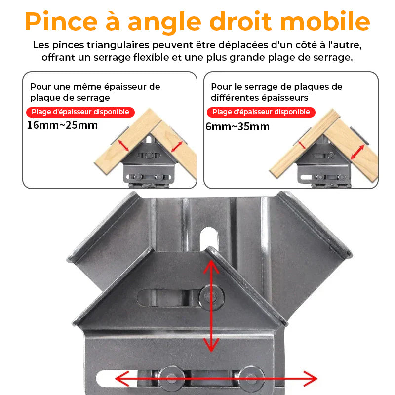 Pince à angle droit en acier inoxydable
