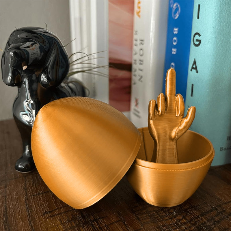 Paasei verrassing - Grappig 3D geprint middelvinger ei