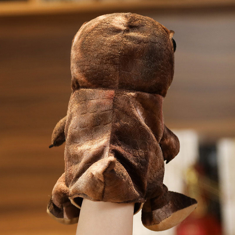 Pluche dinosaurushandpoppen