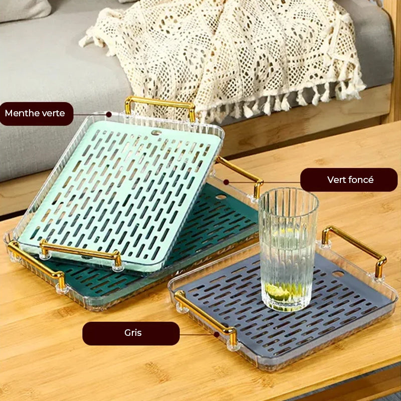 Plateau à thé drainant de luxe léger