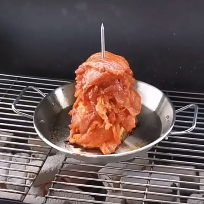 Poêle à griller verticale en acier inoxydable à visser