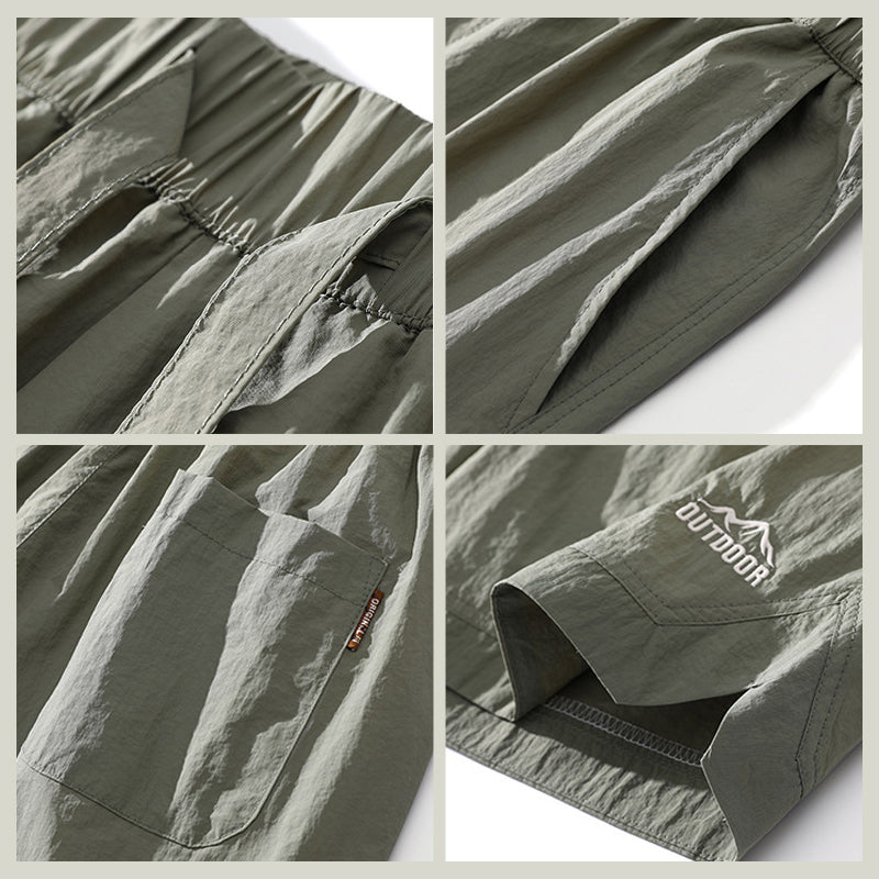 Pantalon court en soie glacée à séchage rapide