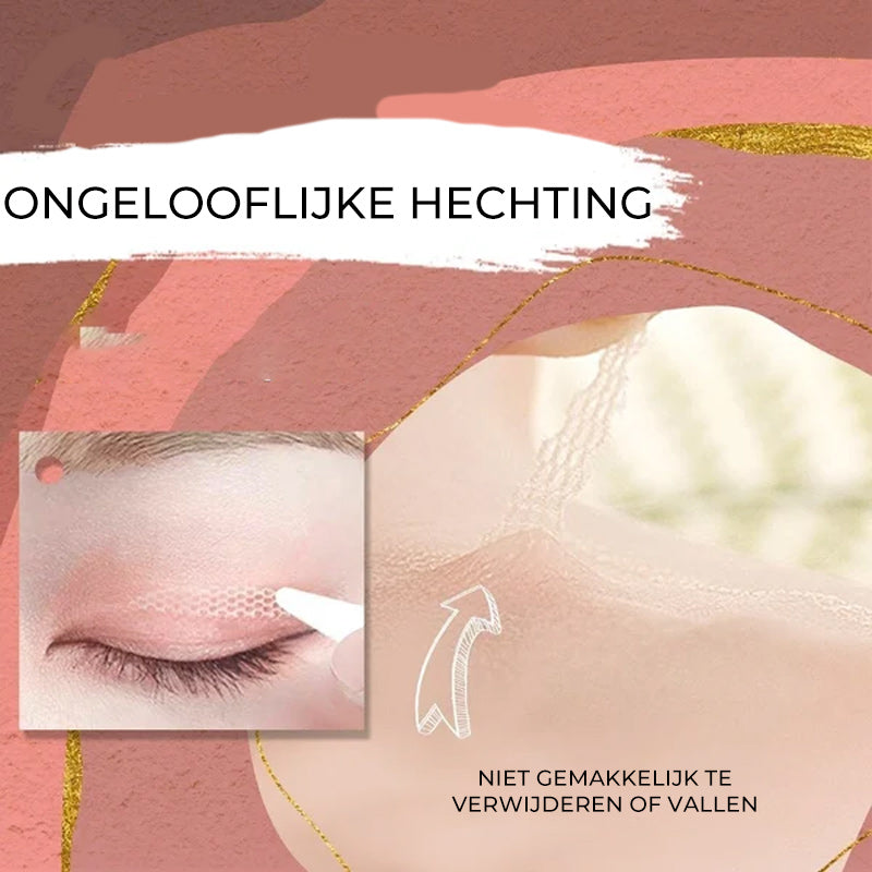 Kleefvrije onzichtbare dubbele ooglidsticker