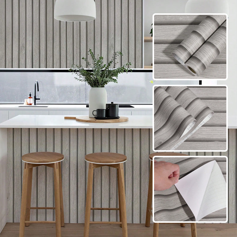 Papier peint auto-adhésif à grain de bois simulé