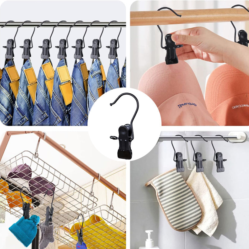 Ruimtebesparende Draagbare Reis Kleerhangers met Clips
