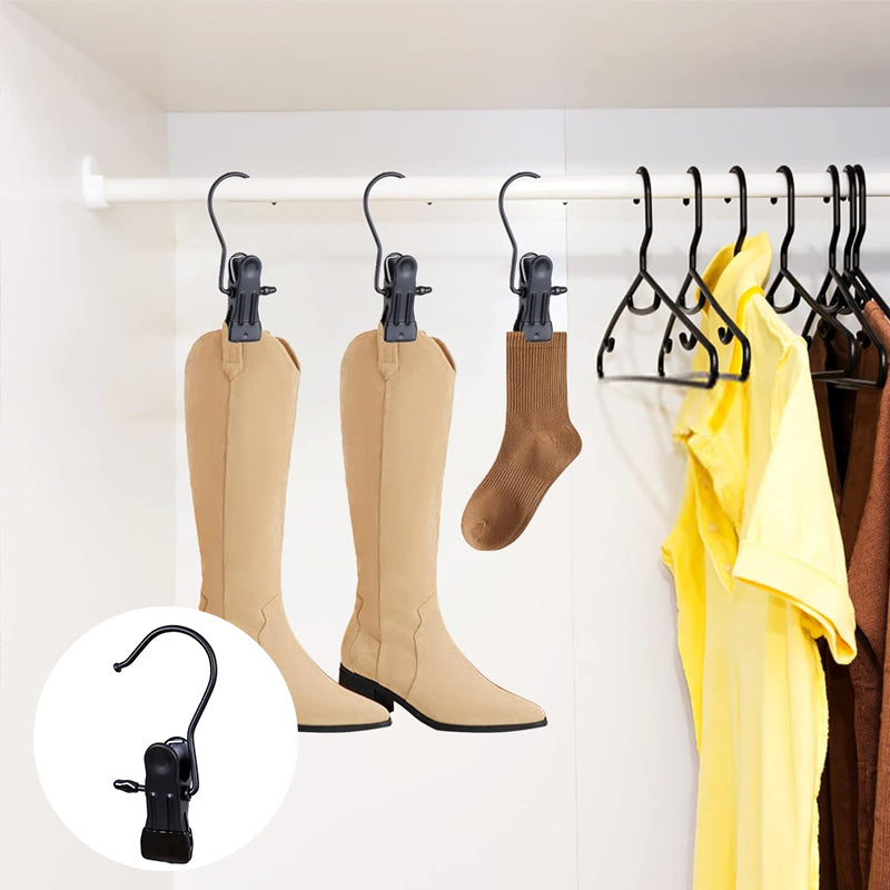 Ruimtebesparende Draagbare Reis Kleerhangers met Clips