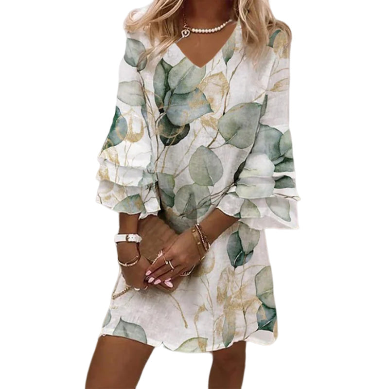 Robe Verte Ă  Manches Moyennes